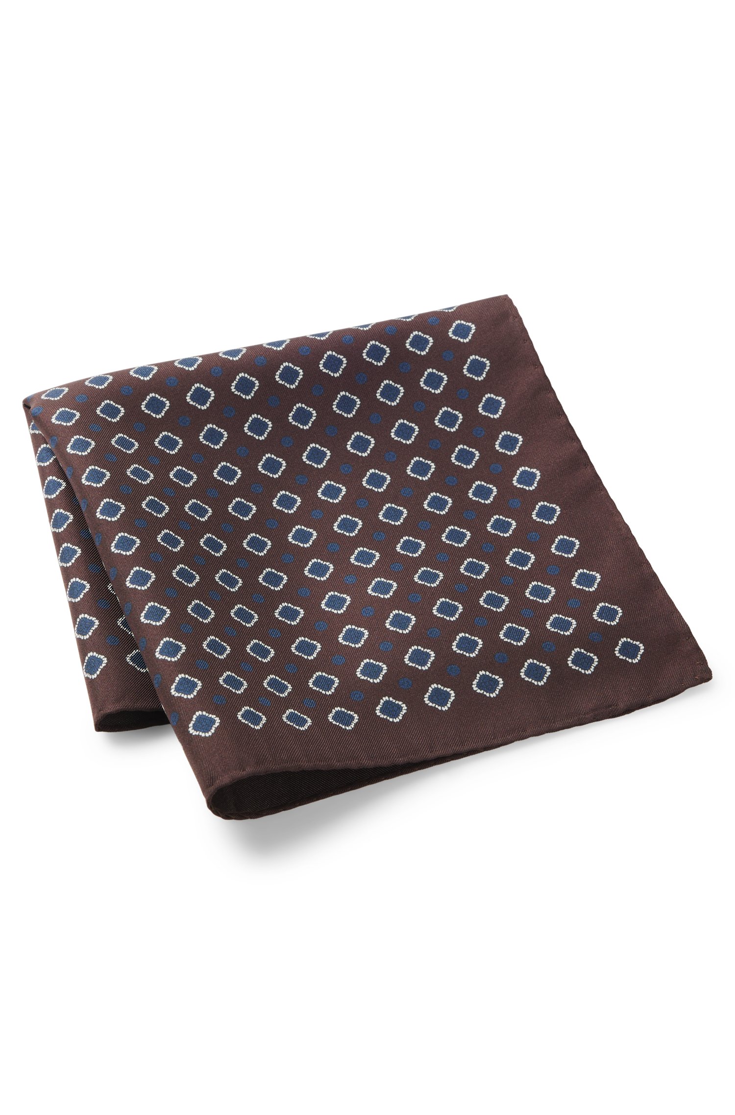 Boss ONE Silk pocket square with printed pattern manschettknappar & slipsnålar herr – bild 2