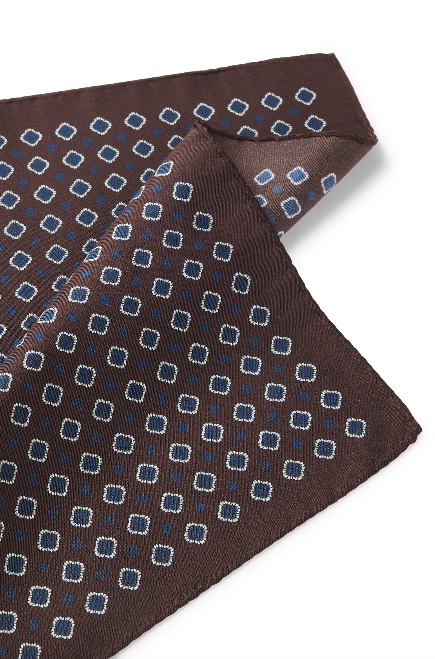 Boss ONE Silk pocket square with printed pattern manschettknappar & slipsnålar herr – bild 3