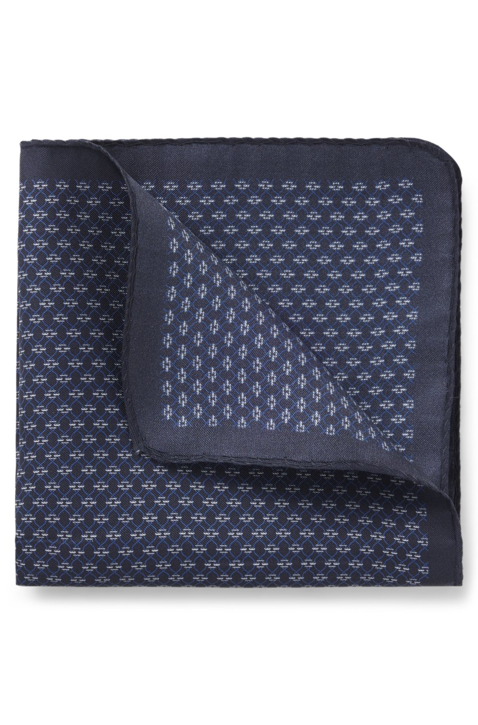 ONE Silk pocket square with printed pattern