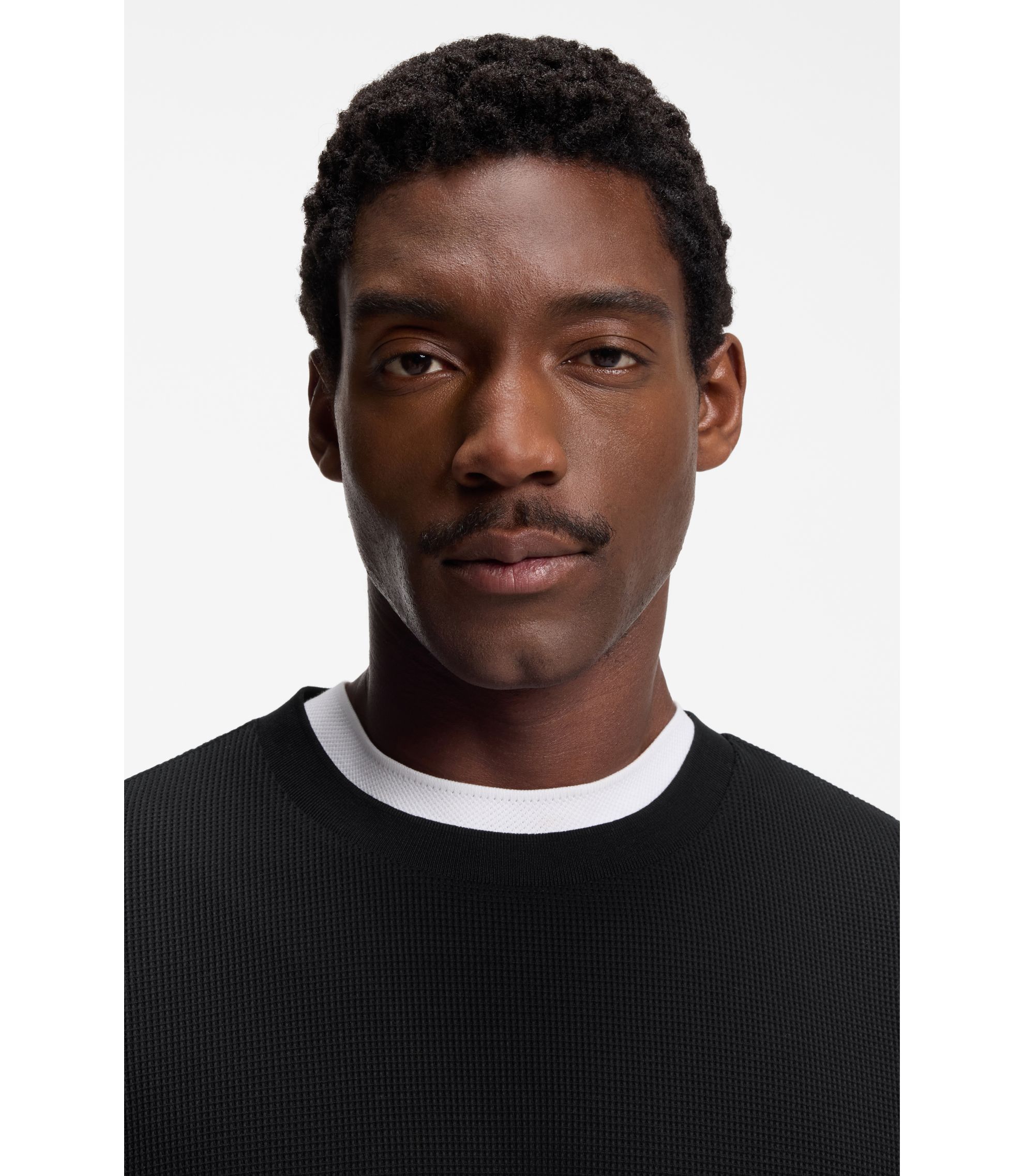 BOSS - Cotton-jersey T-shirt with crew neck - Black