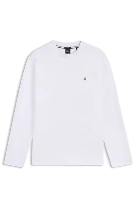 Regular-fit cotton T-shirt with subtle logo detail