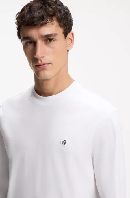 Regular-fit cotton T-shirt with subtle logo detail