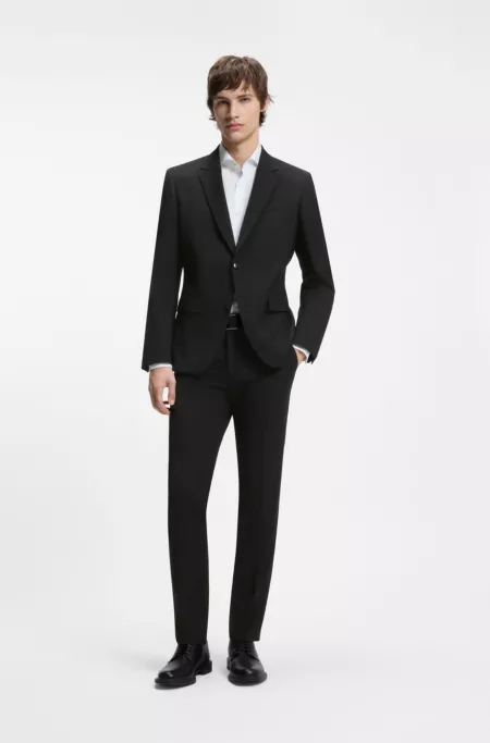 Two-piece slim-fit suit in a wool blend