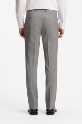 Two-piece slim-fit wool-blend suit, Light Grey
