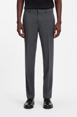 Slim-Fit Zweiteiler aus Woll-Mix, Dunkelgrau