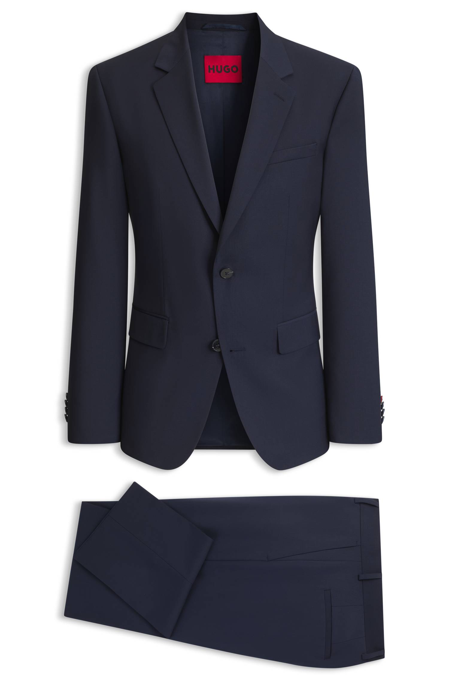 Hugo Two-piece slim-fit wool-blend suit kostymer herr – bild 4