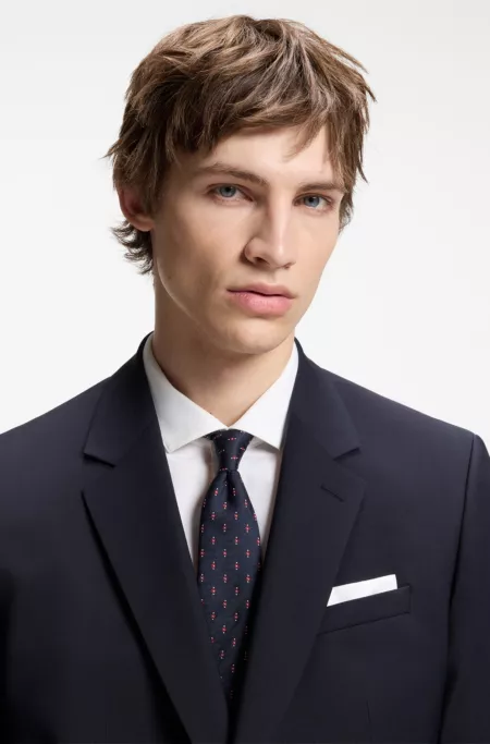 Traje slim fit de dos piezas en mezcla de lana