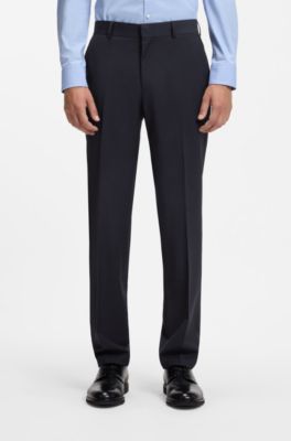 Two-piece slim-fit wool-blend suit, Dark Blue