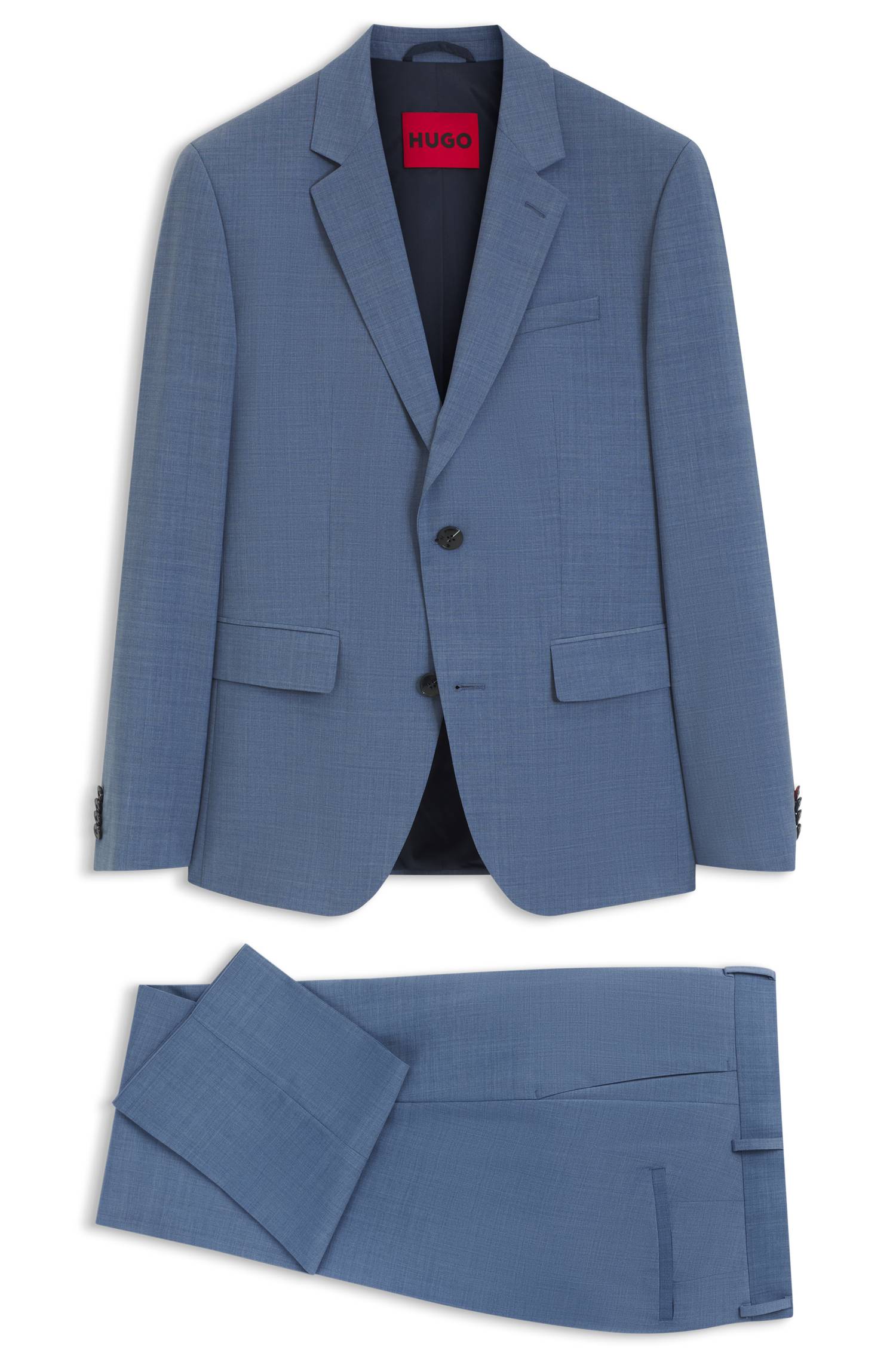 Hugo Two-piece slim-fit wool-blend suit kostymer herr – bild 4