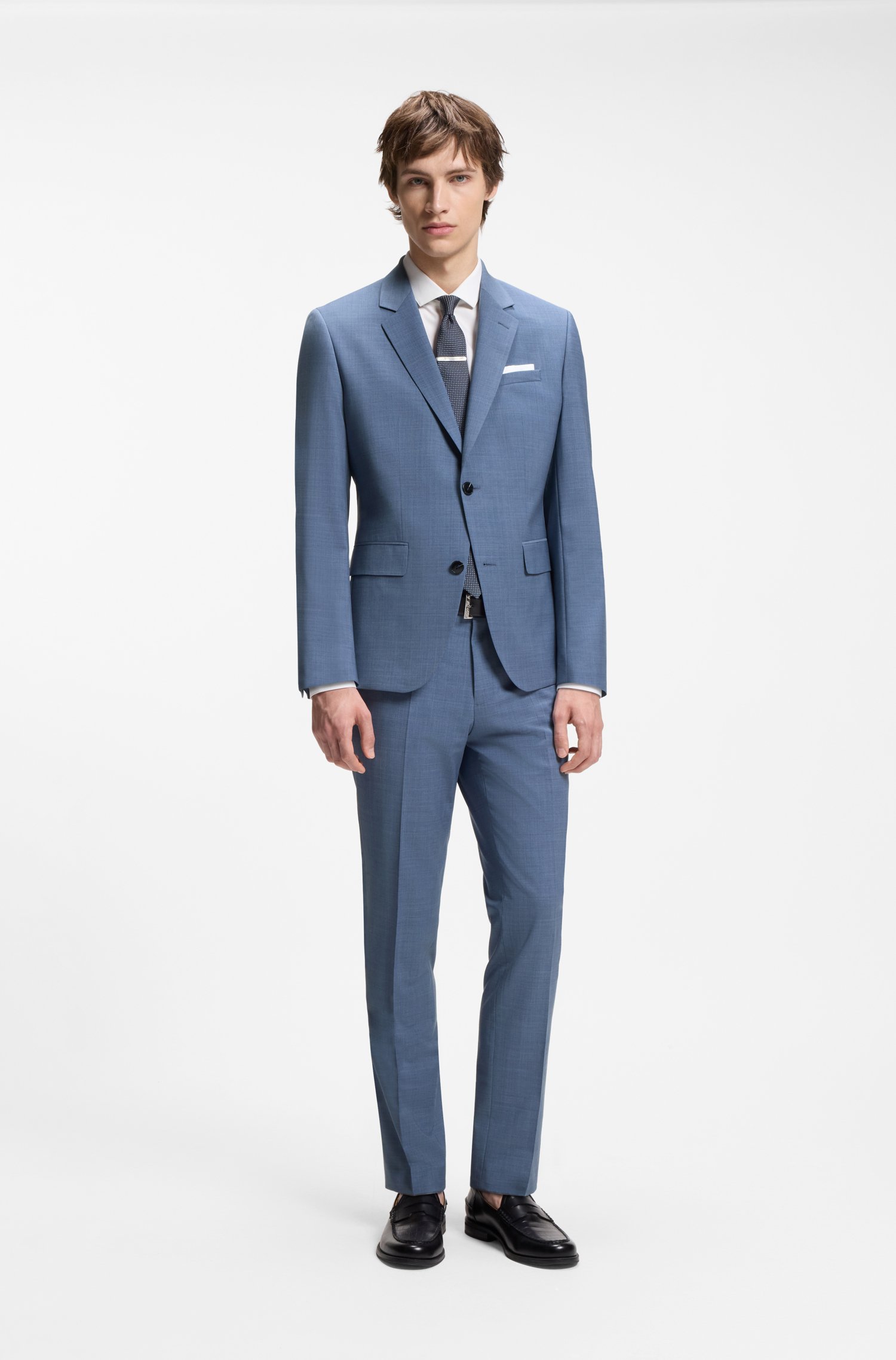 Hugo Two-piece slim-fit wool-blend suit kostymer herr