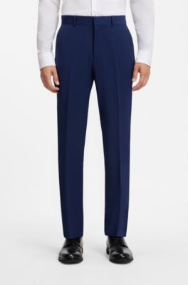 Two-piece slim-fit suit in a wool blend, Blue