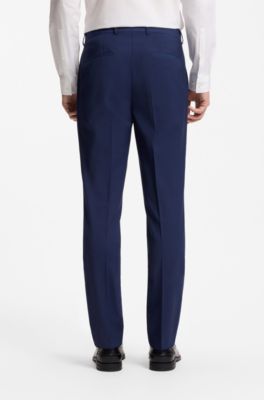 Zweiteiliger Slim-Fit Anzug aus Woll-Mix, Blau
