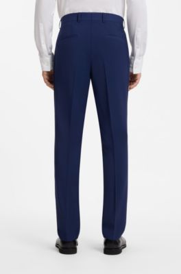 Two-piece slim-fit suit in a wool blend, Blue