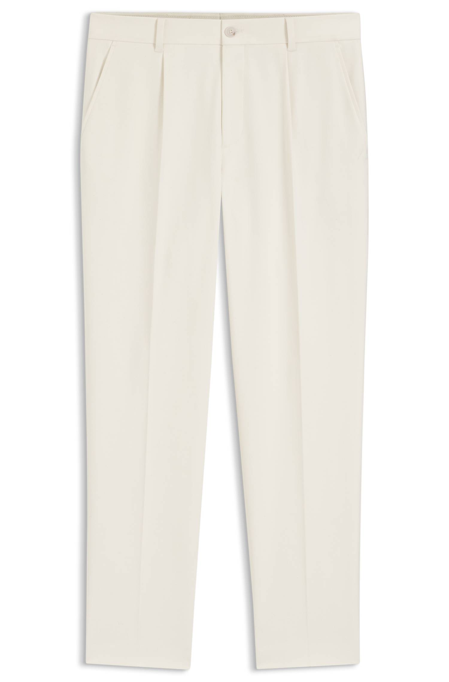 Boss Tapered-fit trousers in Italian micro-patterned fabric byxor herr – bild 4