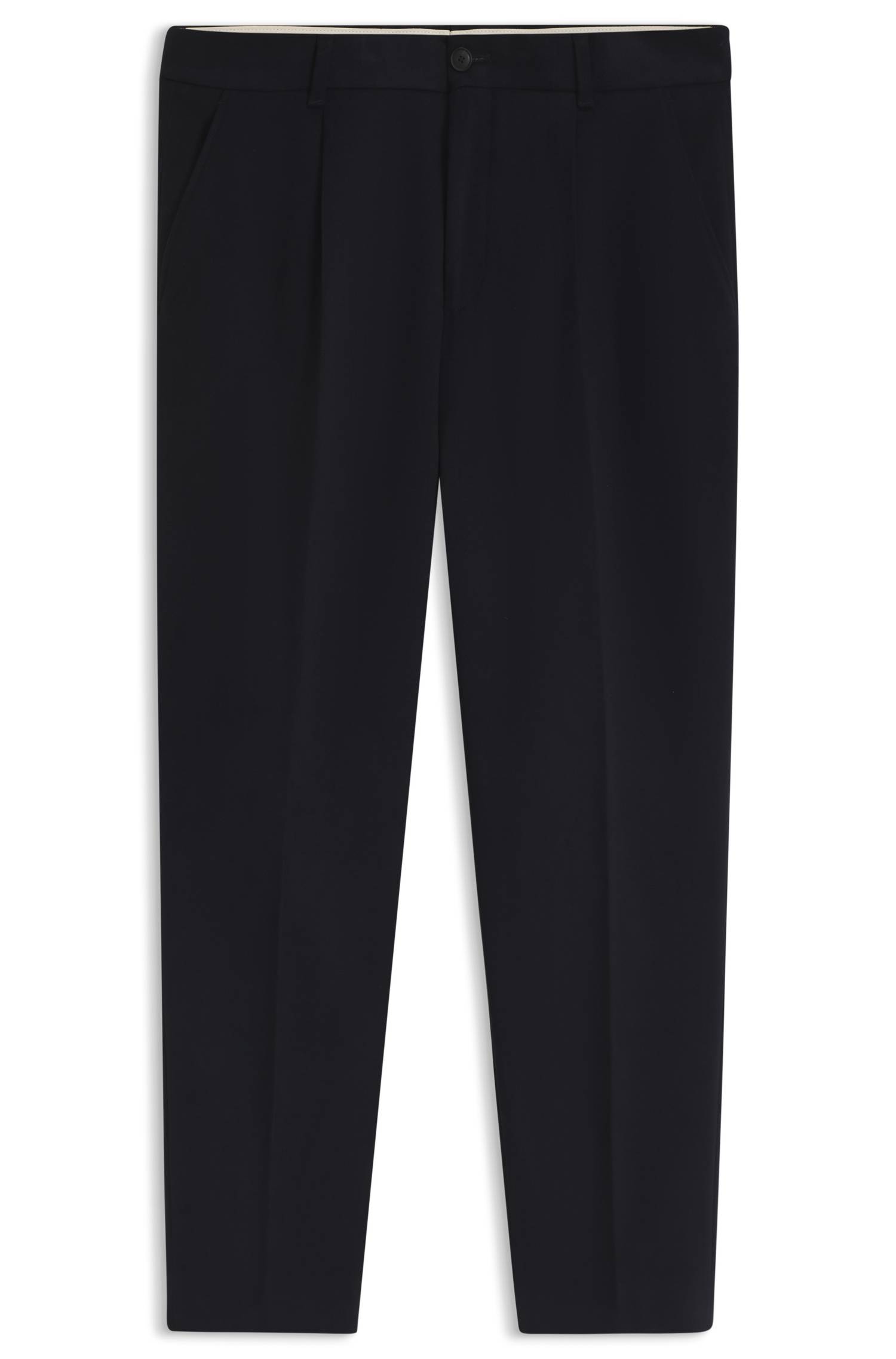 Boss Tapered-fit trousers in Italian micro-patterned fabric byxor herr – bild 4