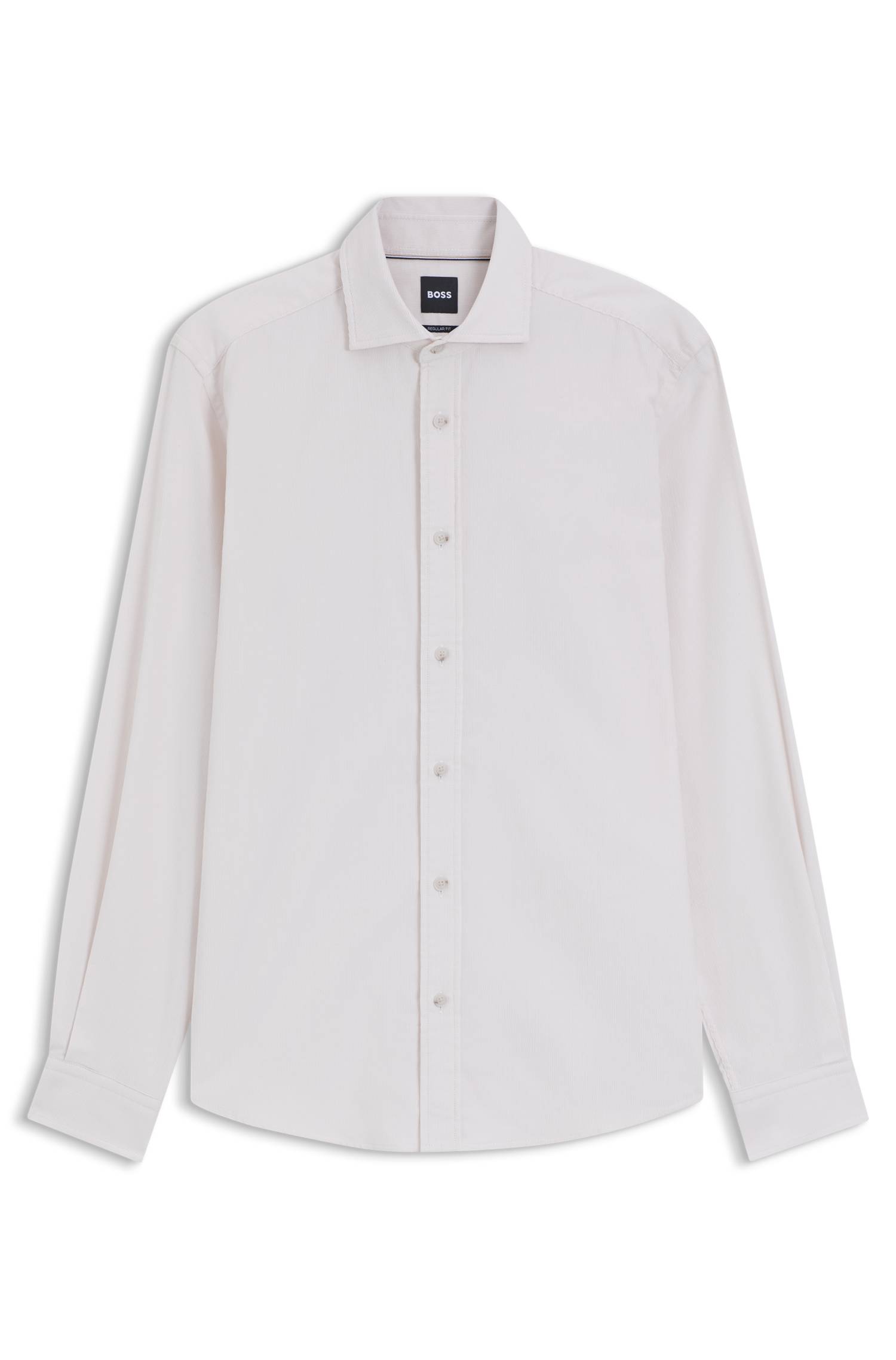 Boss Regular-fit shirt in baby-corduroy cotton skjortor & blusar herr – bild 4