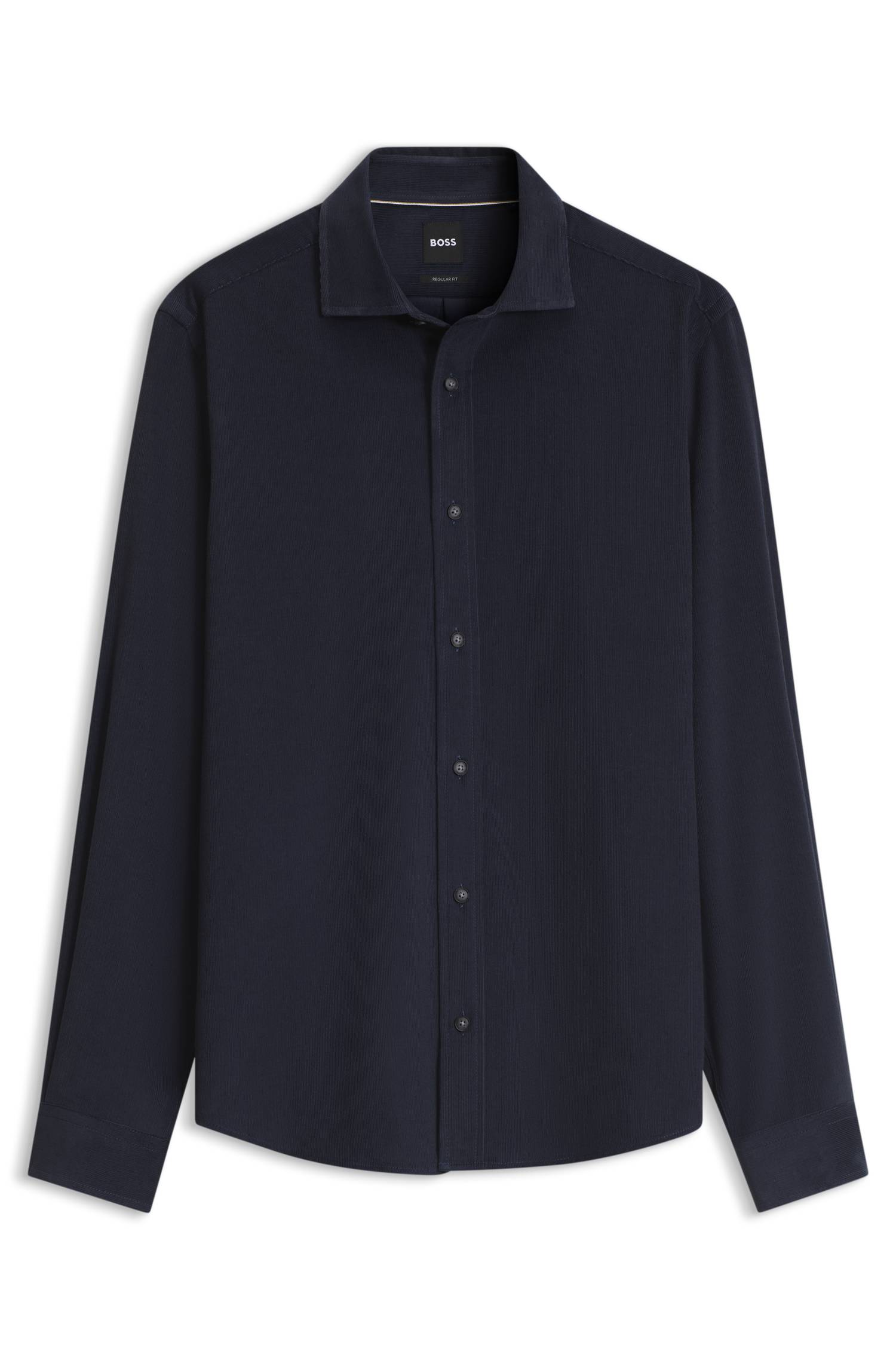 Boss Regular-fit shirt in baby-corduroy cotton skjortor & blusar herr – bild 4