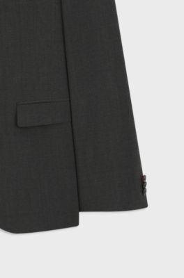Abito due pezzi extra slim fit in misto lana, Grigio scuro