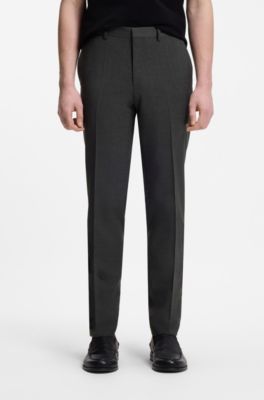 Wool-blend two-piece extra-slim-fit suit, Dark Grey