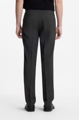 美品★HugoBoss/ダークグレースラックス HUGO - ウールブレンド エクストラスリムフィット ツーピーススーツ