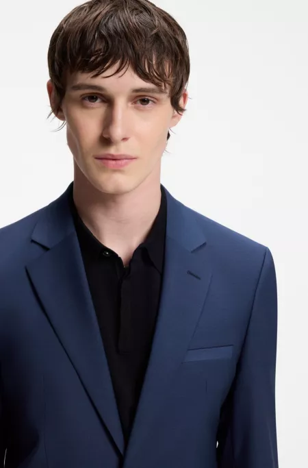 Wool-blend two-piece extra-slim-fit suit