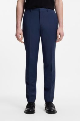 Wool-blend two-piece extra-slim-fit suit, Blue