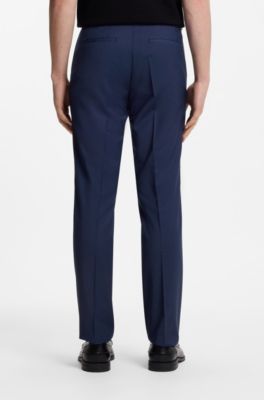 Wool-blend two-piece extra-slim-fit suit, Blue