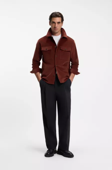 Pantalon Relaxed business en coton stretch italien