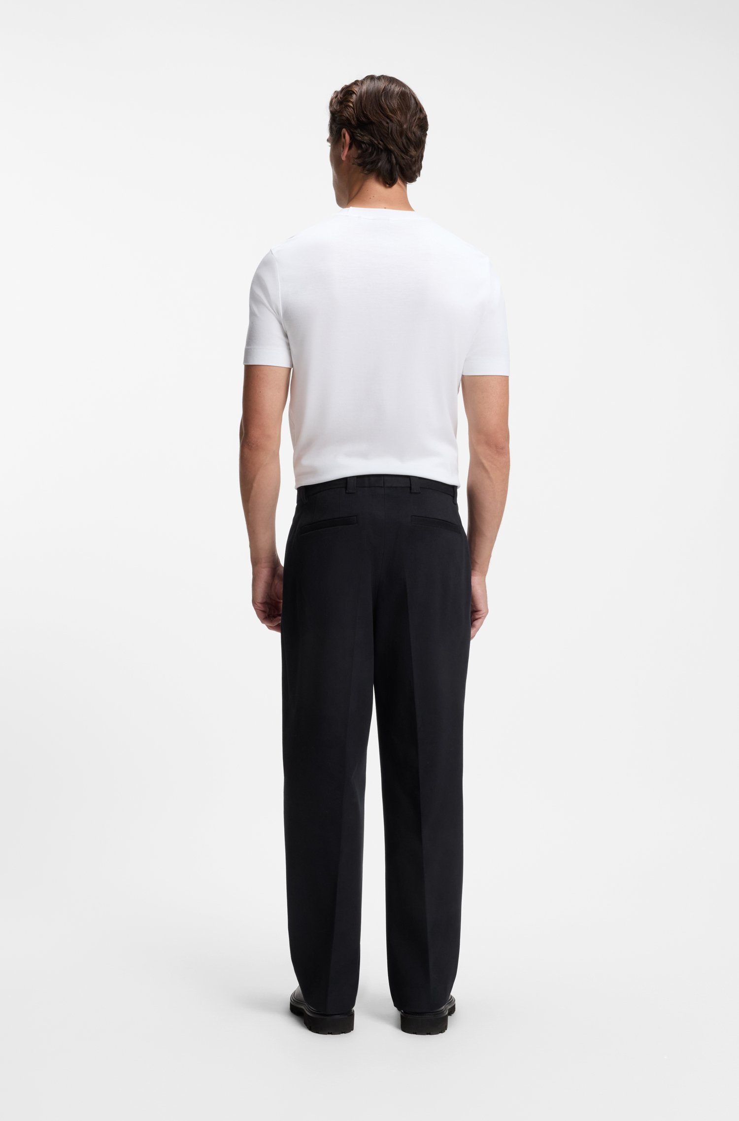 Boss Relaxed-fit formal trousers in Italian stretch cotton byxor herr – bild 2