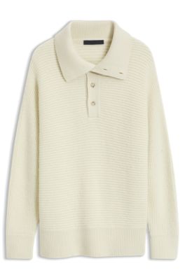 BOSS BY BECKHAM sweater in virgin wool and alpaca, Natural