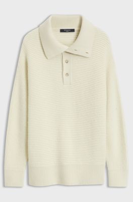 BOSS BY BECKHAM sweater in virgin wool and alpaca, Natural
