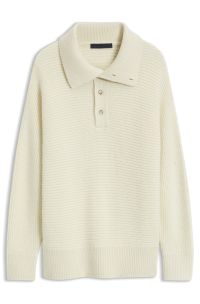 BOSS BY BECKHAM sweater in virgin wool and alpaca, Natural
