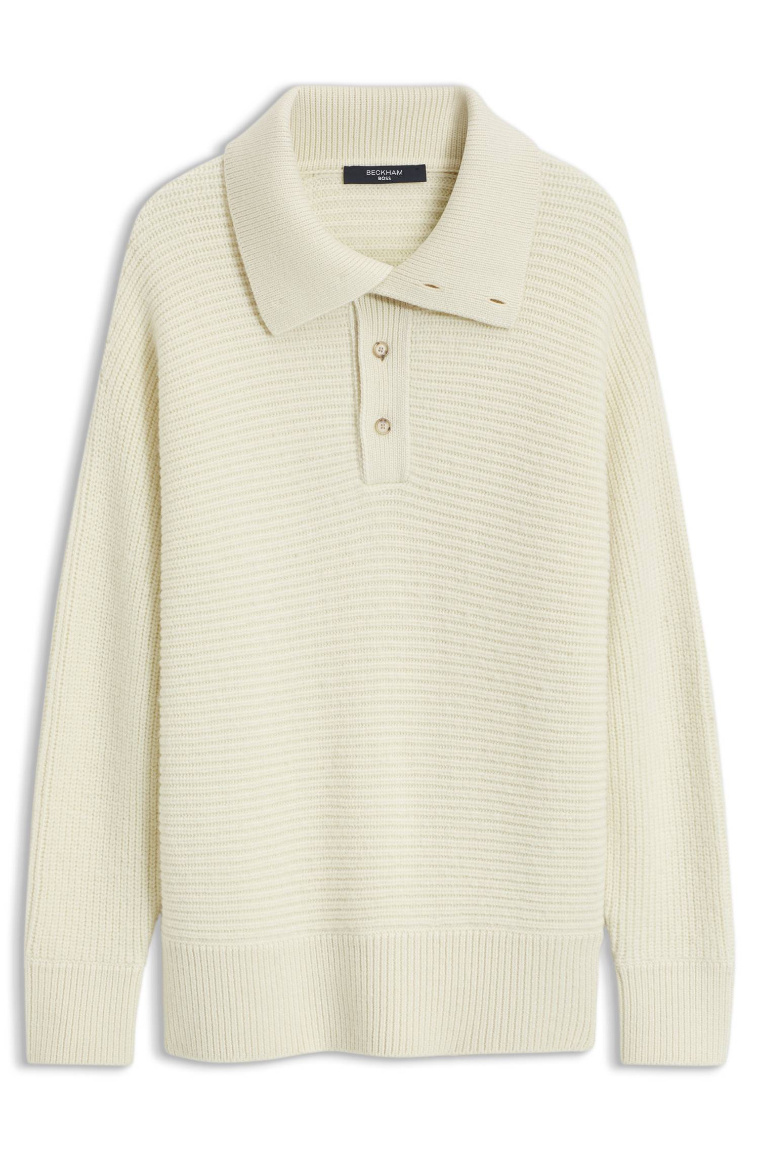 Boss BY BECKHAM sweater in virgin wool and alpaca stickade tröjor herr – bild 4