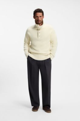 BOSS BY BECKHAM sweater in virgin wool and alpaca, Natural
