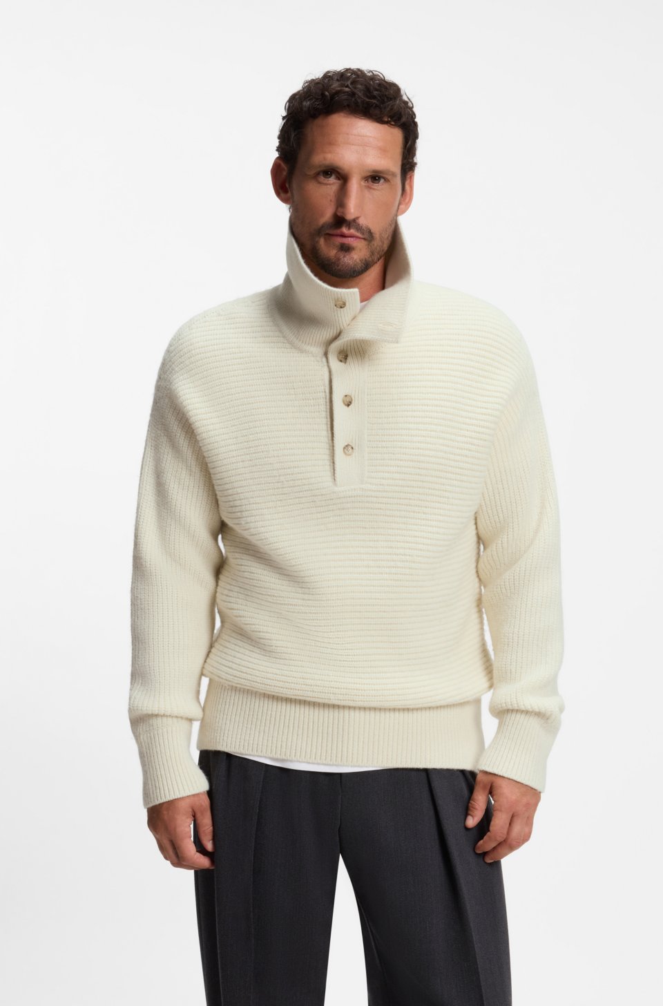 BY BECKHAM sweater in virgin wool and alpaca