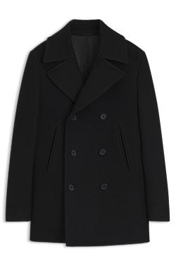 BOSS BY BECKHAM peacoat in virgin wool
