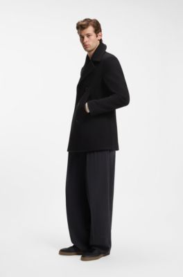BOSS BY BECKHAM skepparkavaj i ny ull, Svart