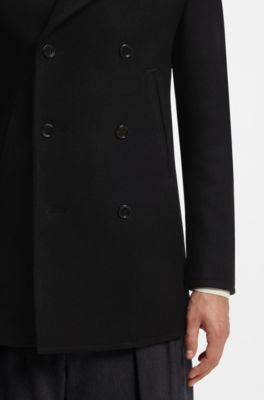 BOSS BY BECKHAM skepparkavaj i ny ull, Svart