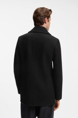 BOSS BY BECKHAM skepparkavaj i ny ull, Svart