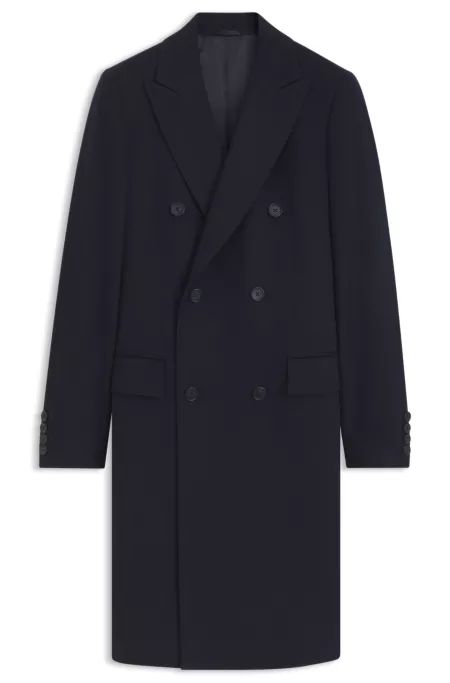 BOSS BY BECKHAM long coat in virgin wool and cashmere