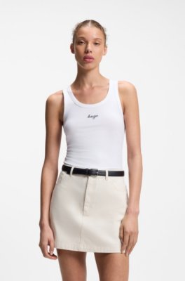 Extra-slim-fit tank top with puff-print logo