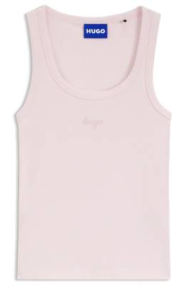 Extra-slim-fit tank top with puff-print logo 1