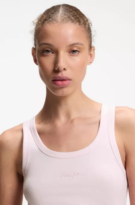Extra-slim-fit tank top with puff-print logo