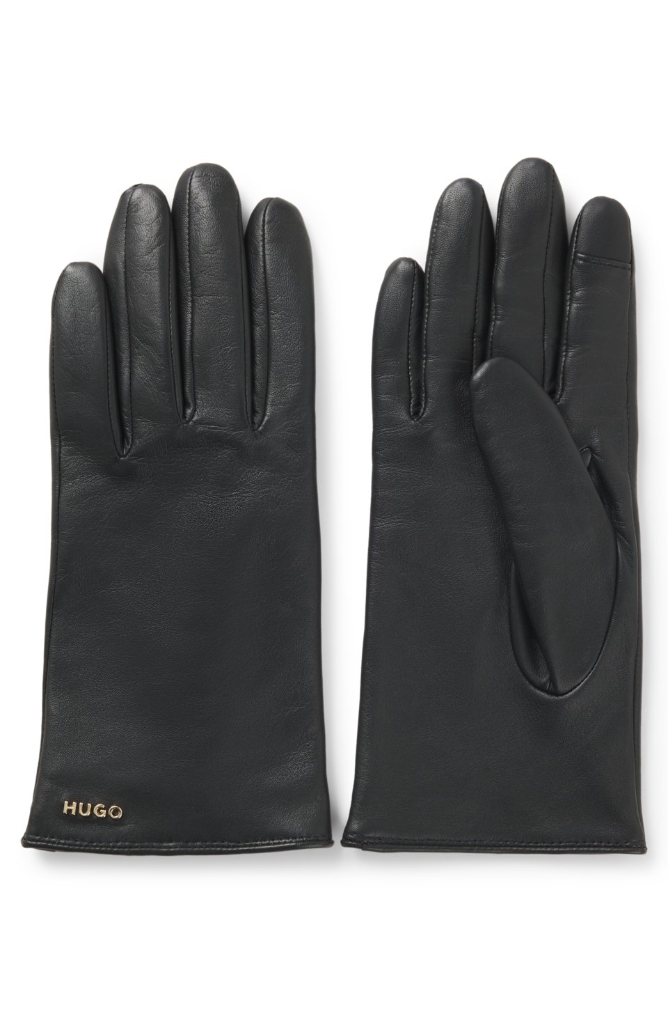Elegant leather gloves with a smooth finish