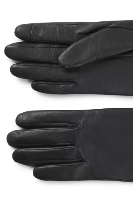 Gants élégants en cuir lisse