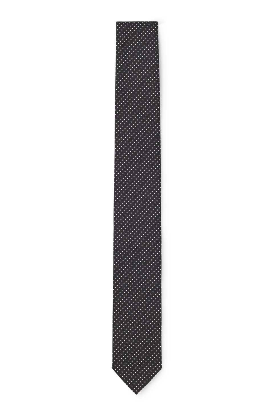 Jacquard-woven silk-blend tie with dot motif