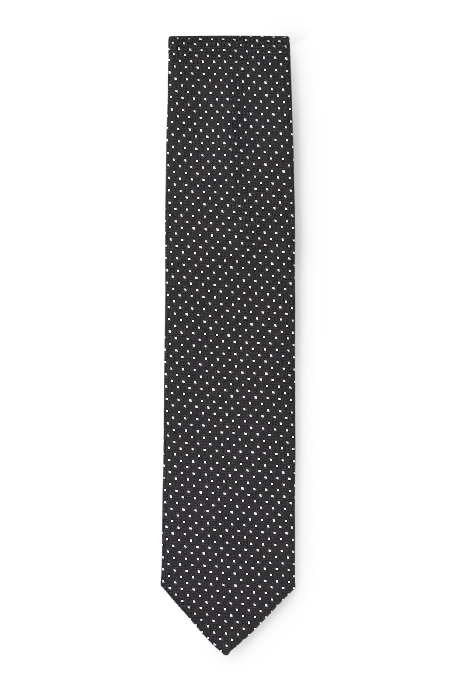 Hugo Jacquard-woven silk-blend tie with dot motif slipsar herr – bild 3