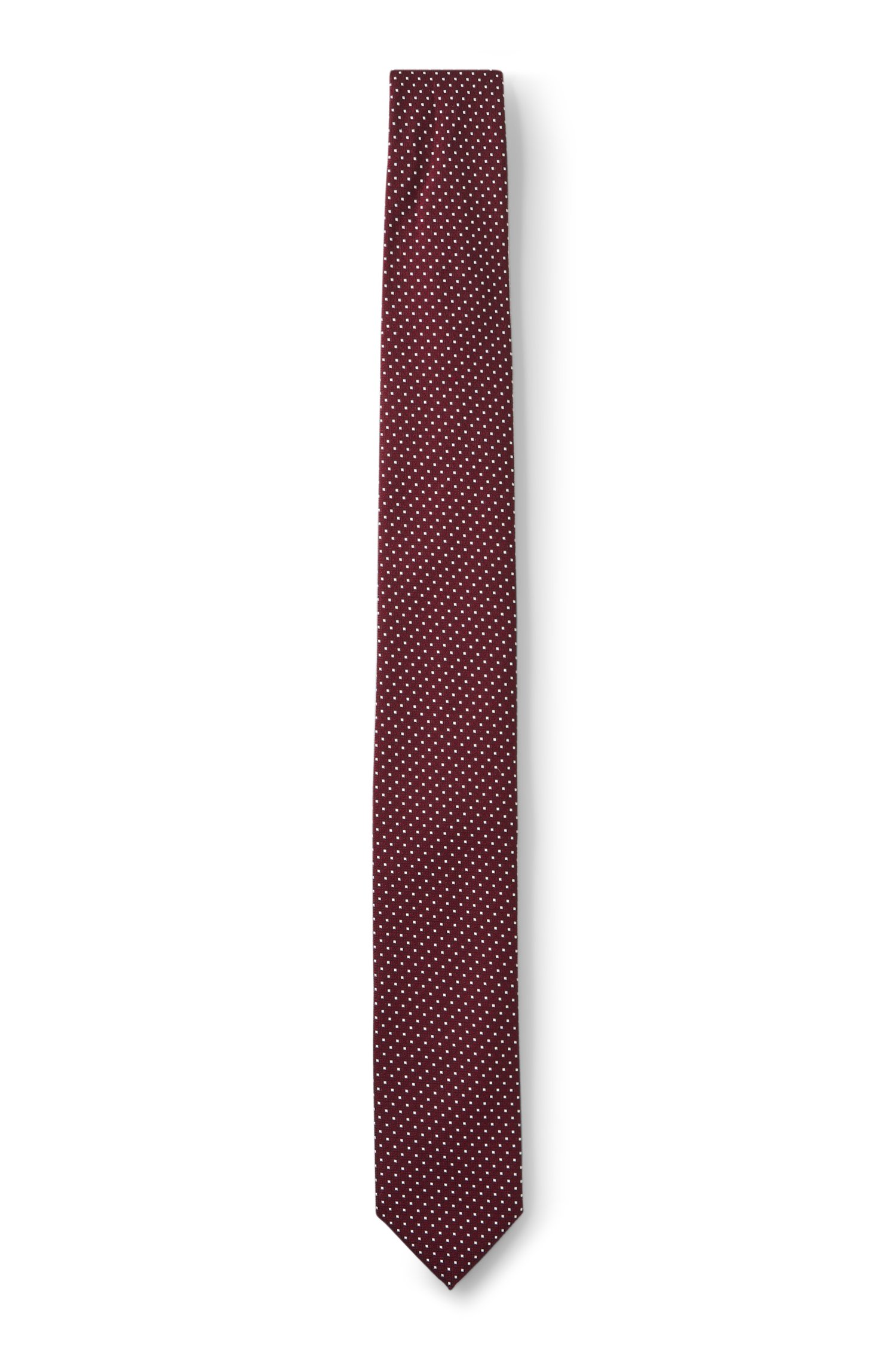 Hugo Jacquard-woven silk-blend tie with dot motif slipsar herr