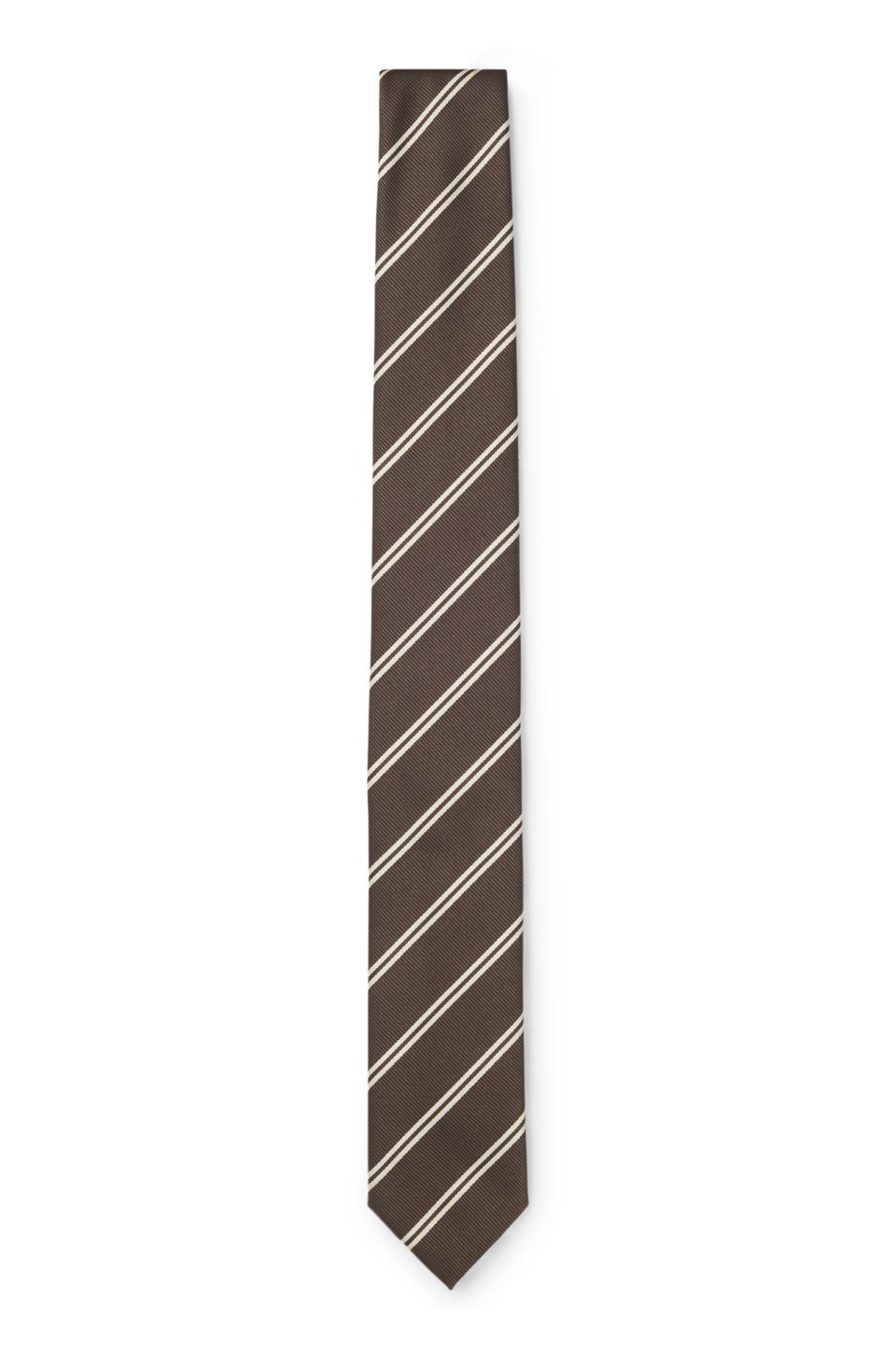 Modern silk-blend tie with a stripe motif