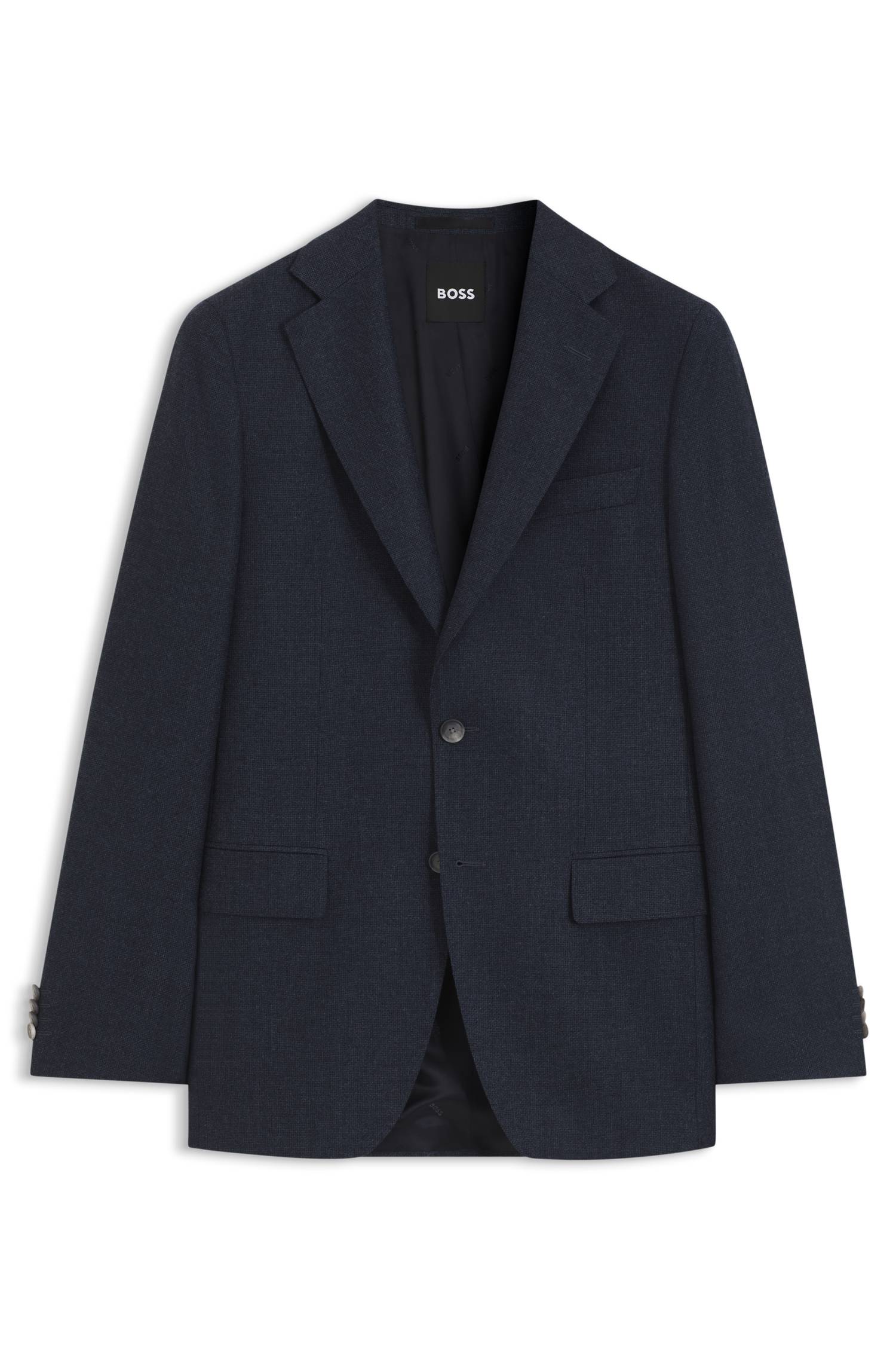 Boss Patterned slim-fit blazer in Italian virgin wool herr – bild 4